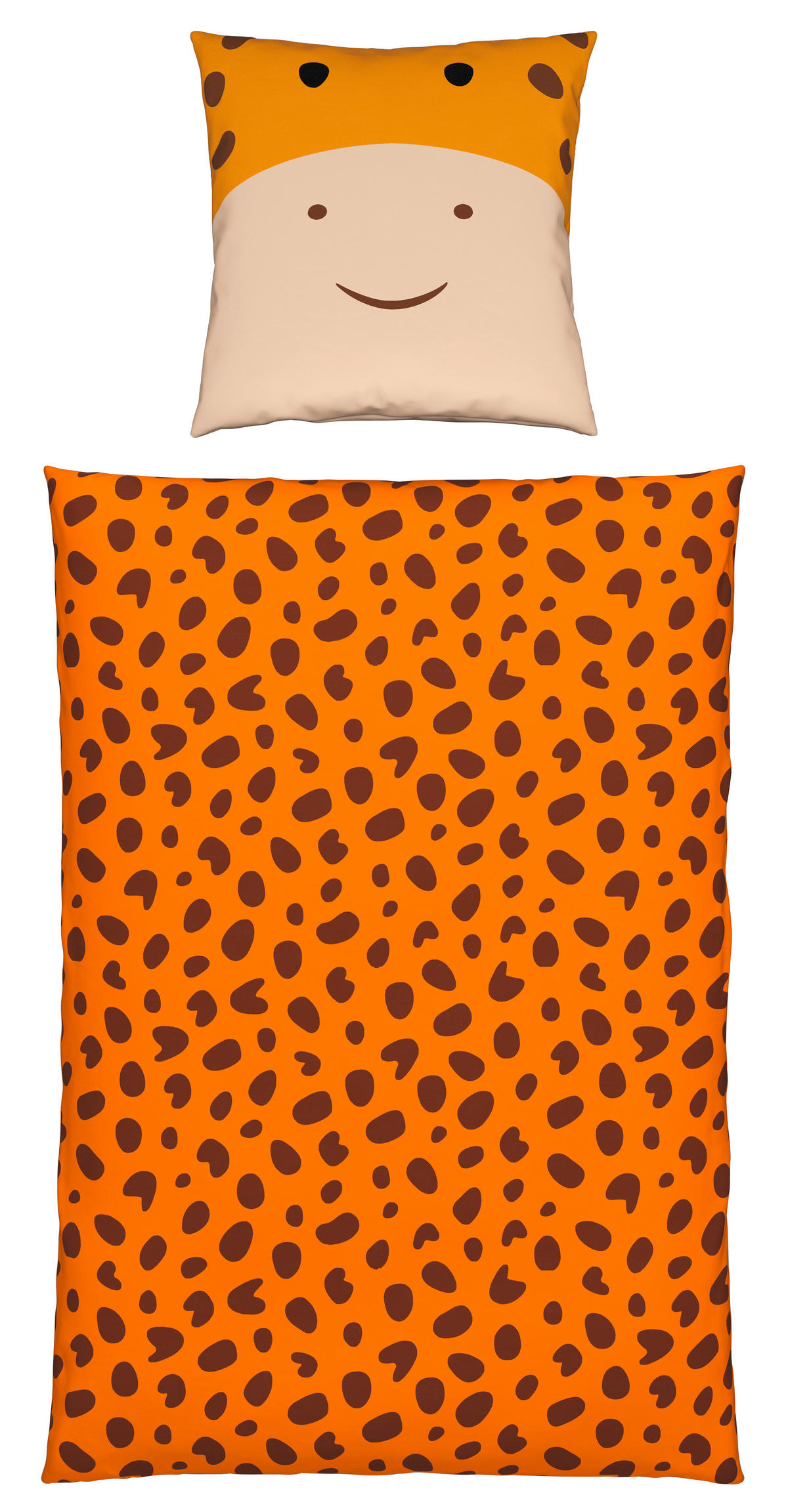 BETTWÄSCHE Giraffe Renforcé 135/200 cm  - Orange, LIFESTYLE, Textil (135/200cm) - Ben'n'jen