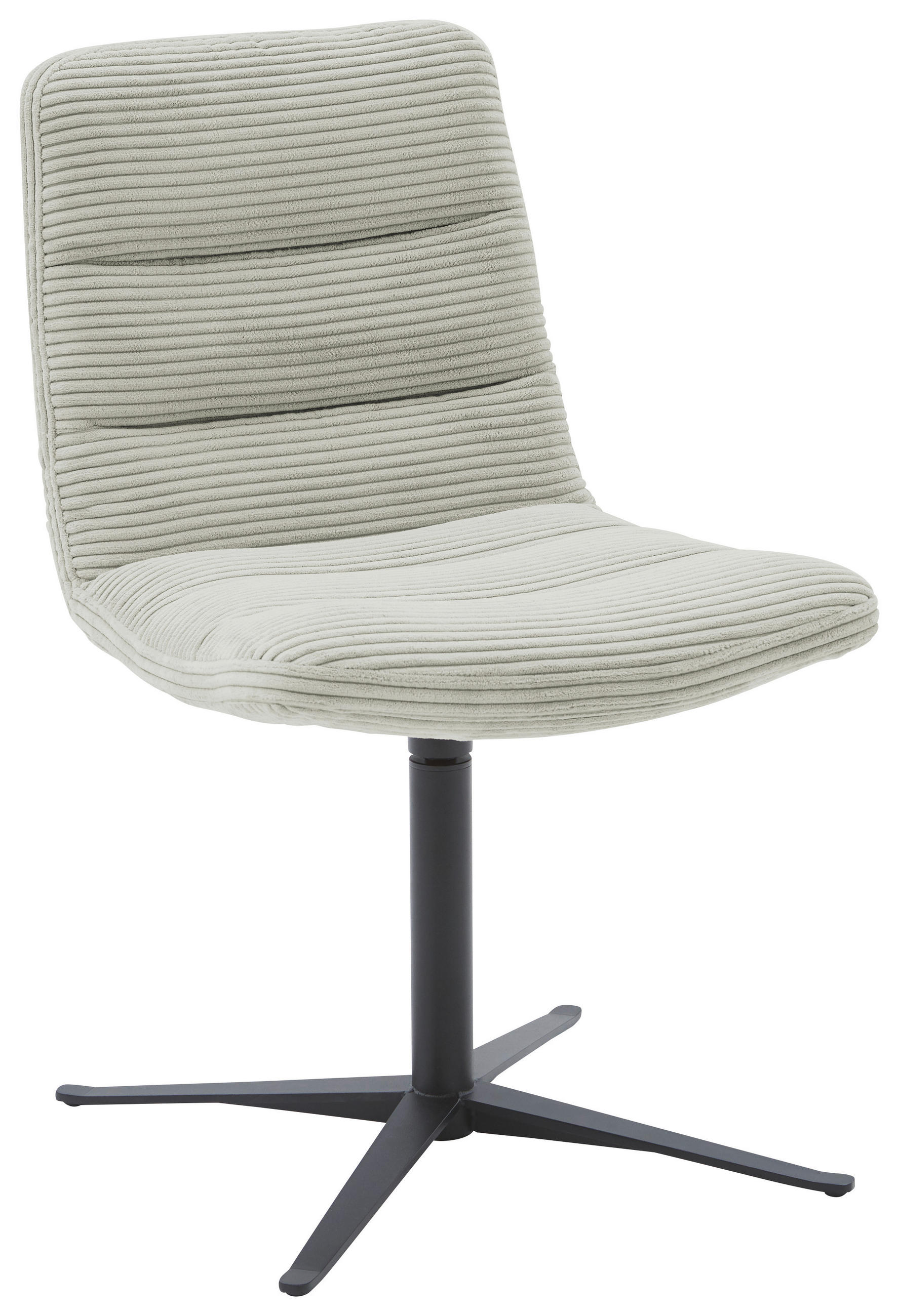 STUHL  in Cord  - Greige/Schwarz, Design, Textil/Metall (52/88/66cm) - Dieter Knoll