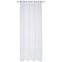 ZAVESA SA KARIKAMA bela - bela, Dizajnerski, tekstil (140/245cm) - Esposa