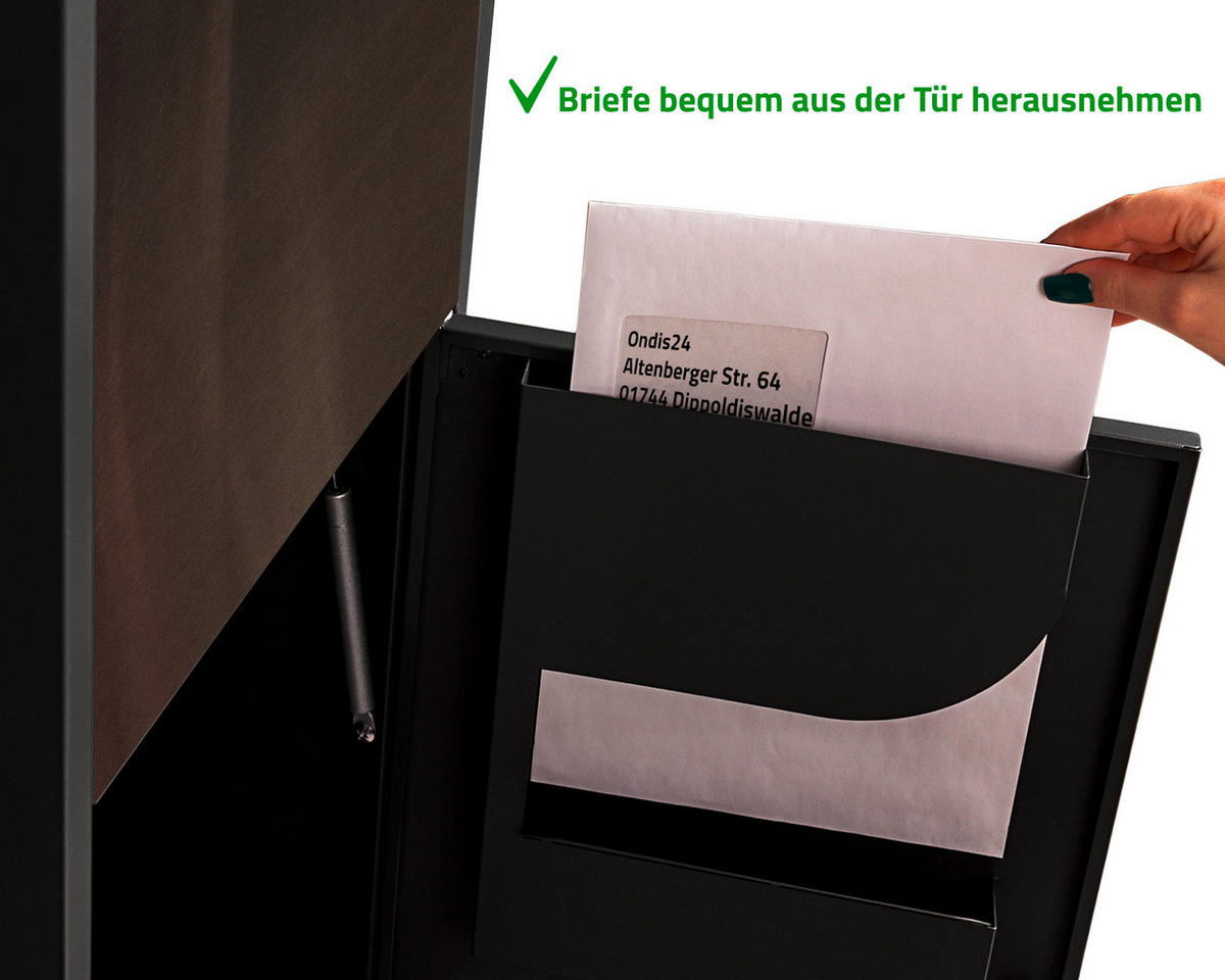 PAKETBOX 39,5/118,5/38,5 cm  - Schwarz, Basics, Metall (39,5/118,5/38,5cm)