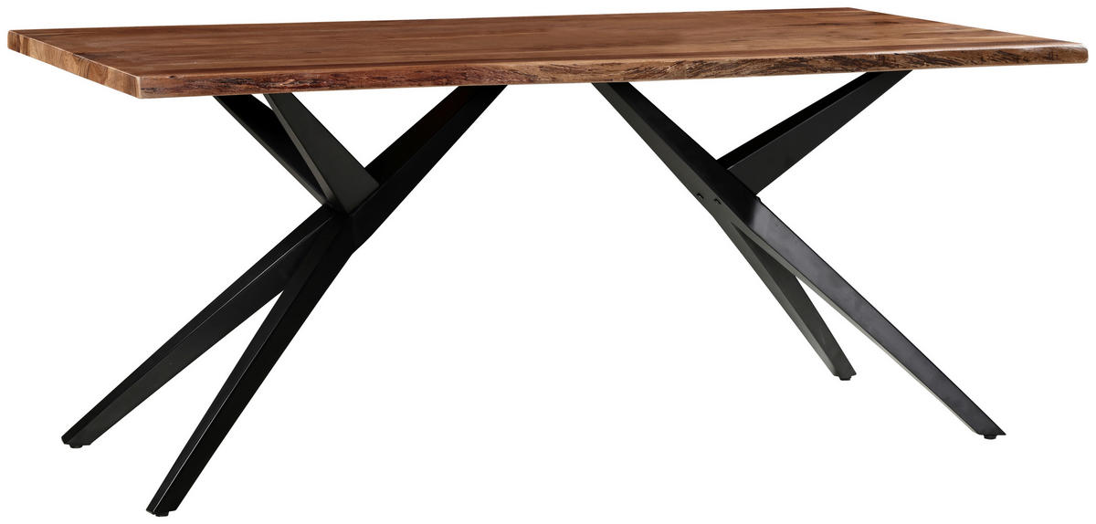 STOL ZA BLAGOVAONICU  crna, boje oraha  drvo, metal      - boje oraha/crna, Moderno, drvo/metal (180/90/76cm) - MID.YOU