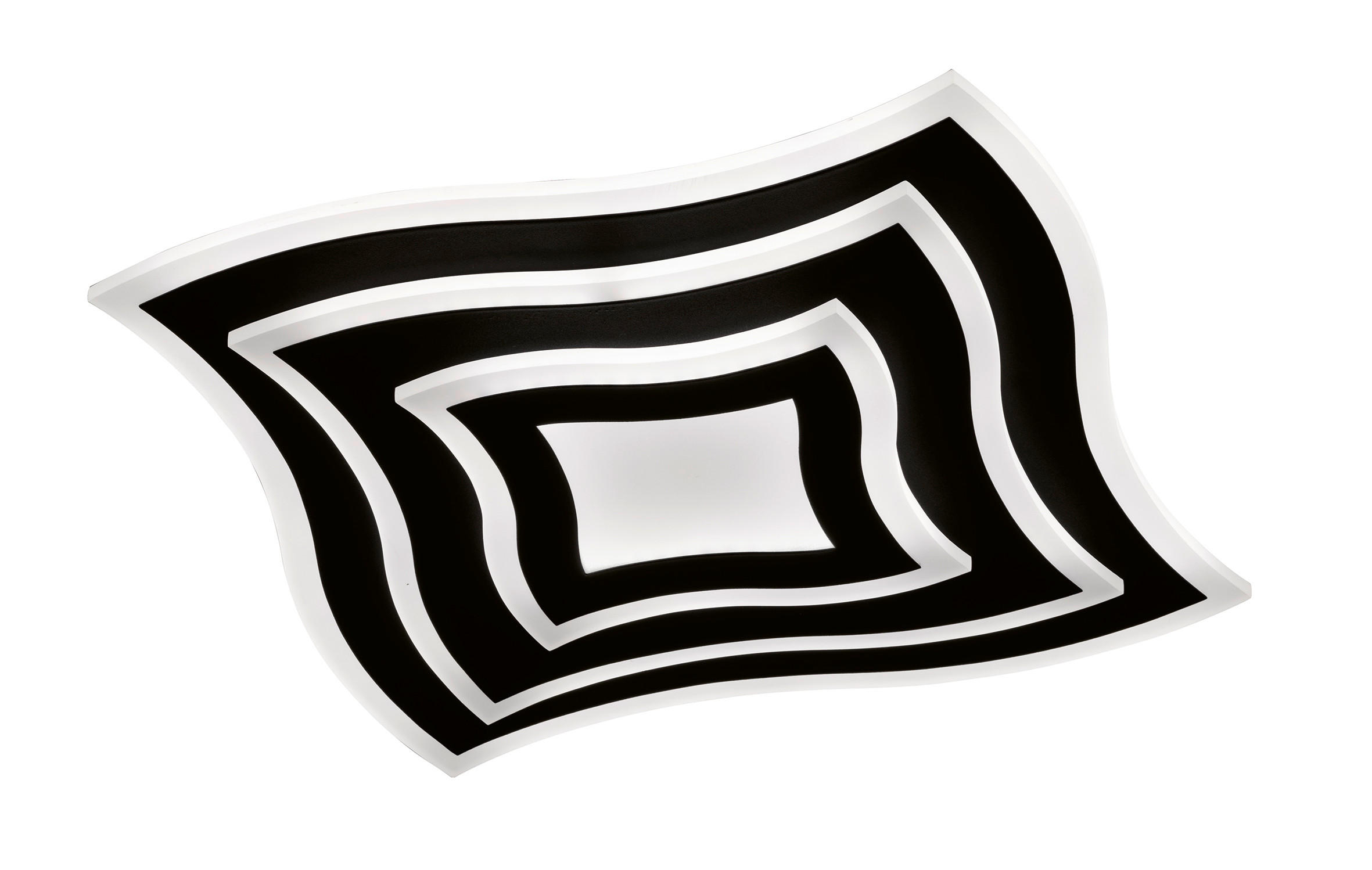 LED-TAKLAMPA Gorden 43/43/5 cm  - svart, Design, metall (43/43/5cm) - Fischer & Honsel