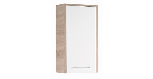 HÄNGESCHRANK 40/72/20 cm  - Chromfarben/Eichefarben, Design, Glas/Holzwerkstoff (40/72/20cm) - Xora