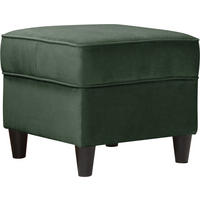 HOCKER Plüsch Dunkelgrün  - Dunkelgrün/Schwarz, Design, Holz/Textil (52/45/52cm) - MID.YOU