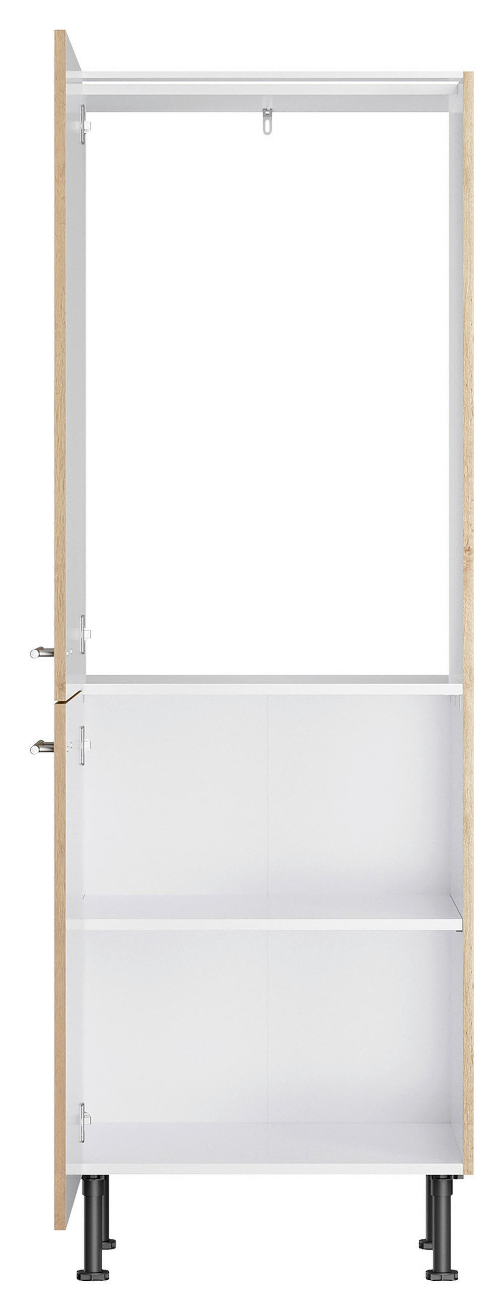 GERÄTEUMBAUSCHRANK 60/176,6/58,1 cm  in Wildeiche  - Wildeiche/Edelstahlfarben, Basics, Holzwerkstoff/Metall (60/176,6/58,1cm) - Optifit
