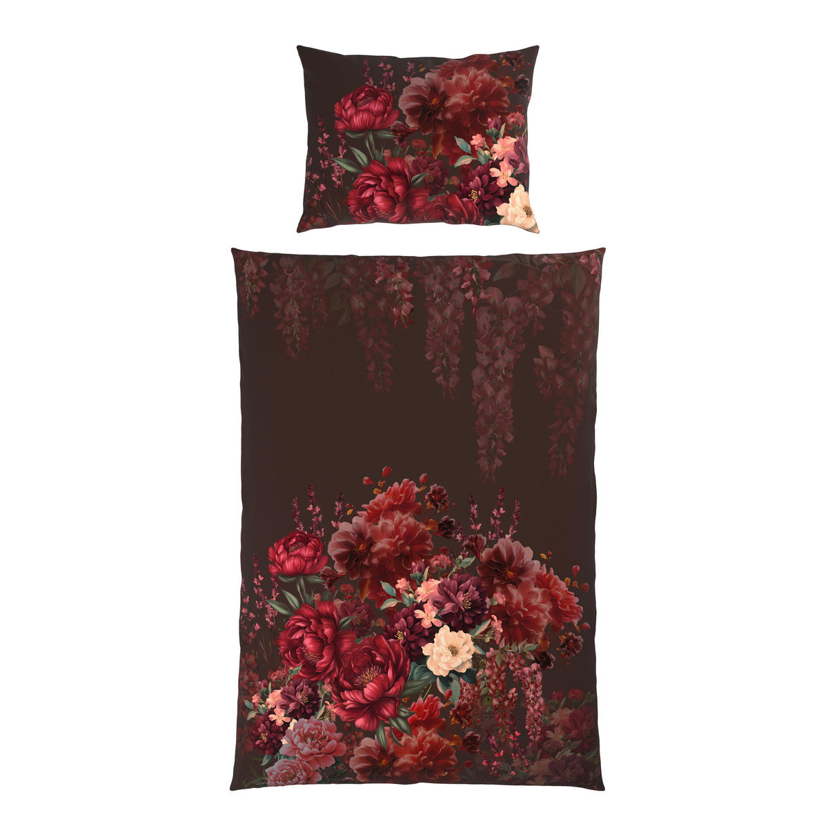 WENDEBETTWÄSCHE 2-teilig Satin 140/200 cm  - Rot, KONVENTIONELL, Textil (140/200cm) - Esposa