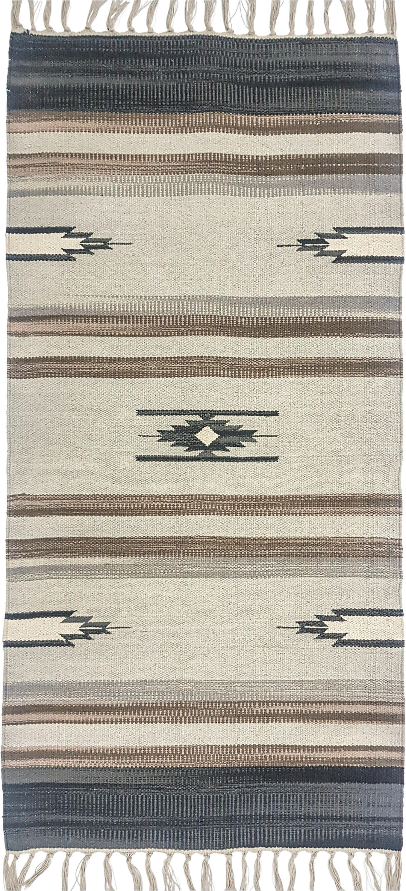 COVOR ȚESUT DIN CÂRPE Claudia  - bej/negru, Lifestyle, textil (50/80cm) - Esposa