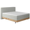 BOXSPRINGBETT 180/200 cm  in Grau  - Schwarz/Grau, Natur, Holz/Textil (180/200cm) - Valnatura