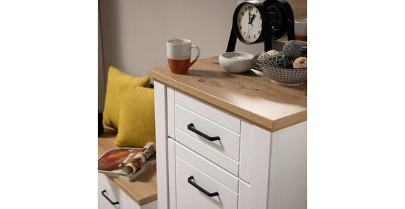 GARDEROBE 4-teilig  in 175/194,5/41 cm  - Weiß/Eiche Artisan, Basics, Holzwerkstoff (175/194,5/41cm) - Carryhome