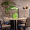 LED-HÄNGELEUCHTE 38,5/120 cm  - Opal/Braun, Design, Kunststoff/Metall (38,5/120cm) - Globo