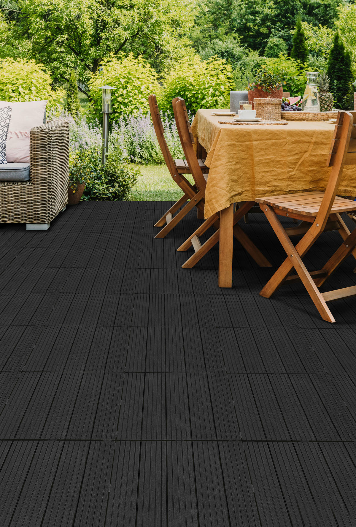 TERRASSENFLIESE 30X30CM 6-ER SET  - Graphitfarben, MODERN, Kunststoff (31,9/31,9/9,2cm)