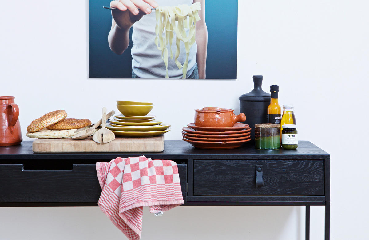 KONSOLENTISCH in Holz, Metall 140/40/74 cm    - Schwarz, Design, Holz/Metall (140/40/74cm) - Livetastic