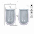 KAFFEEGLAS - Grau, KONVENTIONELL, Glas (7,5/12,5cm) - Novel