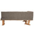 ECKBANK 155/205 cm Jacquard, Flachgewebe Braun Balkeneiche massiv   - Eichefarben/Braun, Natur, Holz/Textil (155/205cm) - Moderano