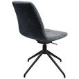 STUHL  in Aluminium Bouclé Metall, Textil  - Dunkelgrau/Alufarben, Design, Textil/Metall (46/81,5-84,5/55cm) - Johann Jakob