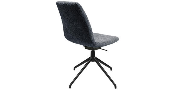 STUHL - Dunkelgrau/Alufarben, Design, Textil/Metall (46/81,5-84,5/55cm) - Johann Jakob