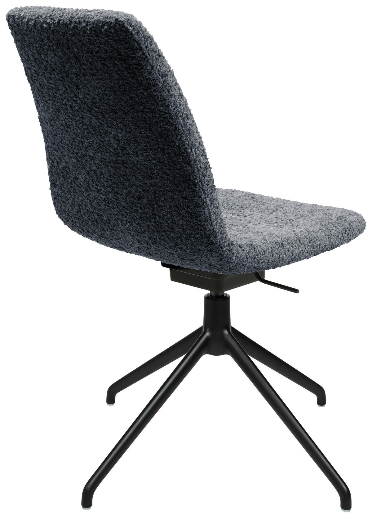 STUHL  in Aluminium Bouclé  - Dunkelgrau/Schwarz, Design, Textil/Metall (46/81,5-84,5/55cm) - Johann Jakob