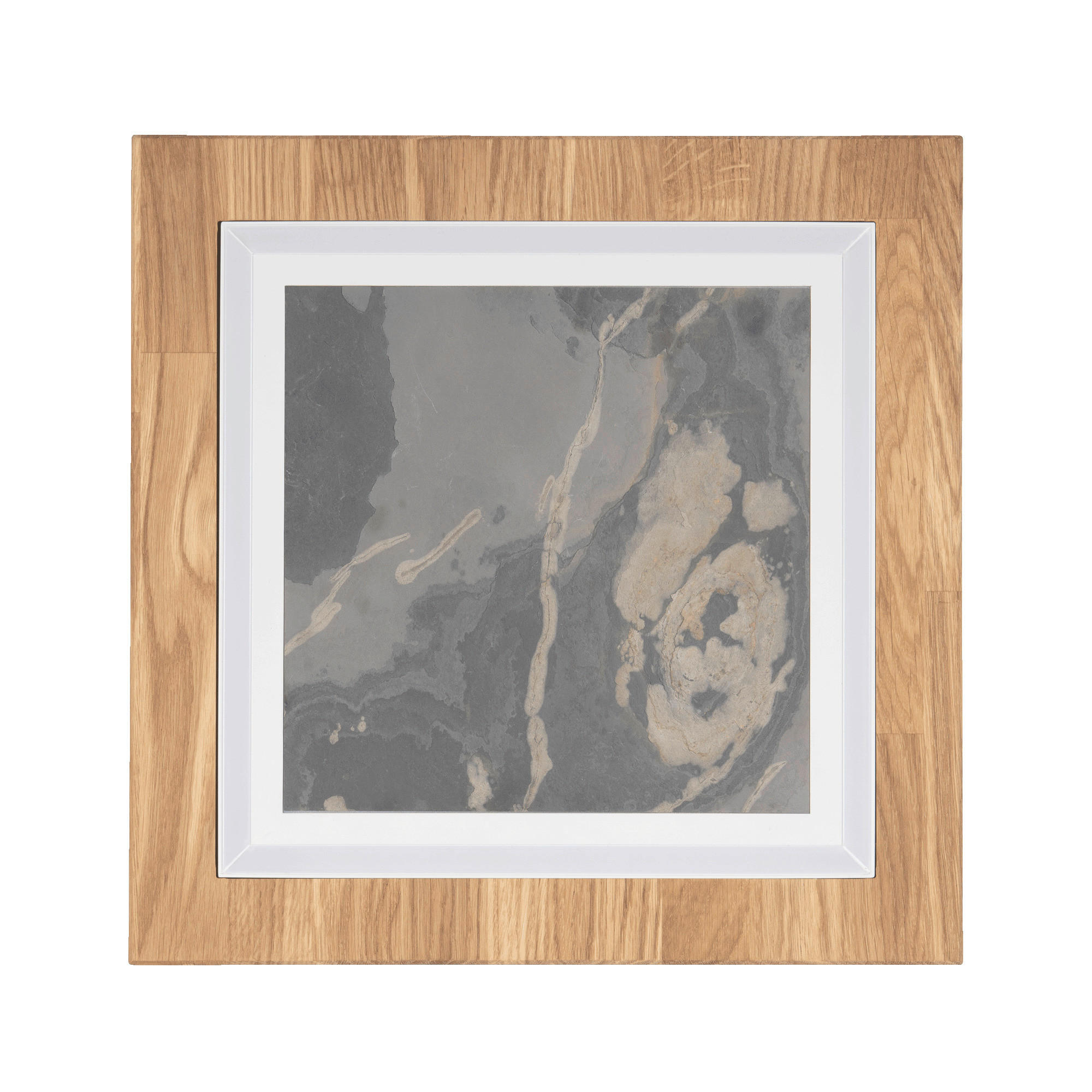 LED-DECKENLEUCHTE Schliersee 40/40/6 cm   - Eichefarben/Anthrazit, Natur, Holz/Stein (40/40/6cm) - Waldwelt