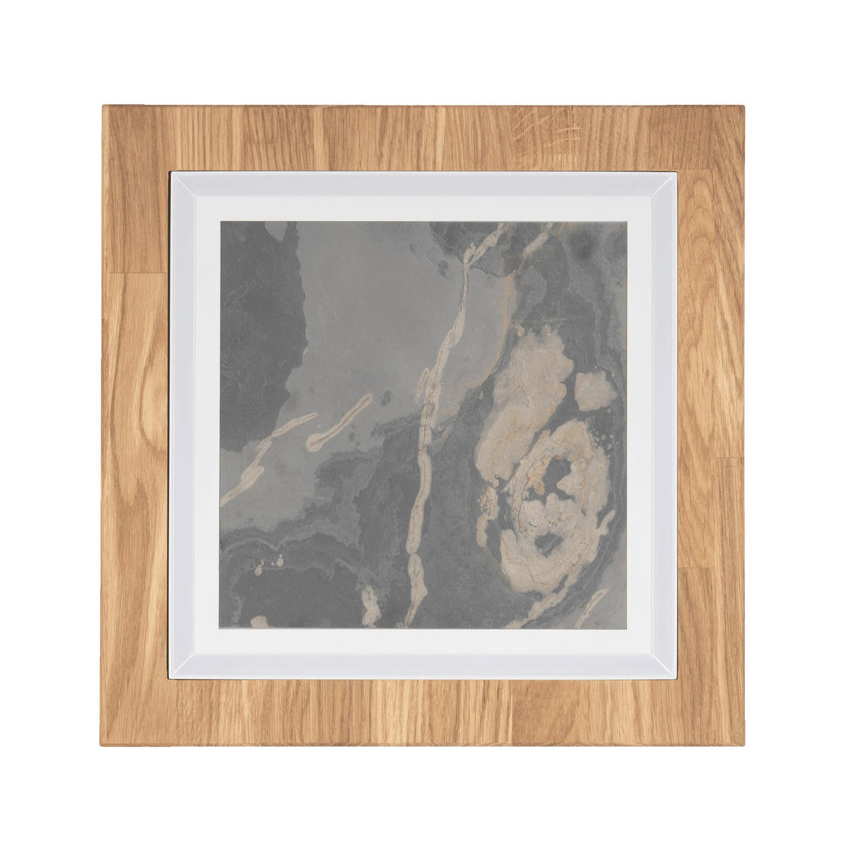 LED-DECKENLEUCHTE 40/40/6 cm   - Eichefarben/Anthrazit, Natur, Holz/Stein (40/40/6cm) - Waldwelt