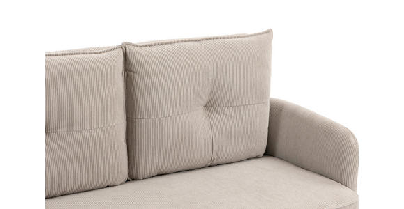 SITZBANK 180/93/67 cm Cord Beige Metall  - Beige/Schwarz, Design, Textil/Metall (180/93/67cm) - Novel