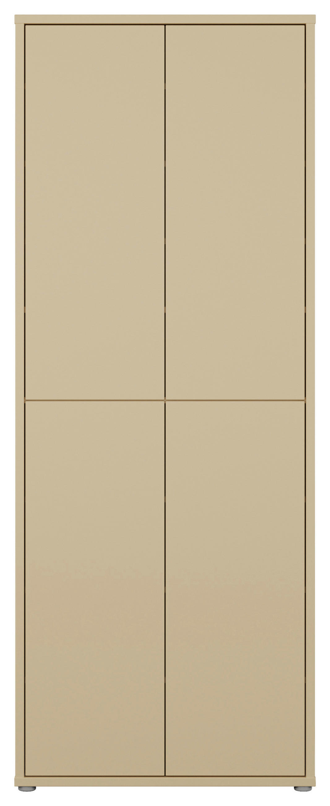 SCHUHSCHRANK Hellgelb  - Hellgelb/Grau, MODERN, Holzwerkstoff/Kunststoff (74,5/191,9/34,9cm) - Carryhome