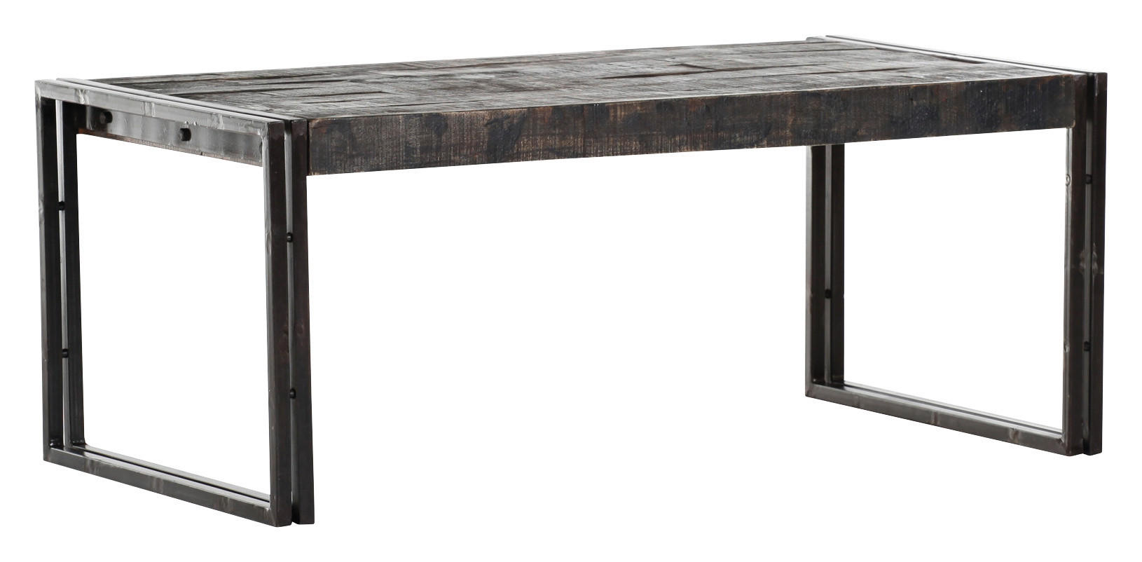 COUCHTISCH 110/60/45 cm  in Holz, Metall  - Braun/Grau, Design, Holz/Metall (110/60/45cm)