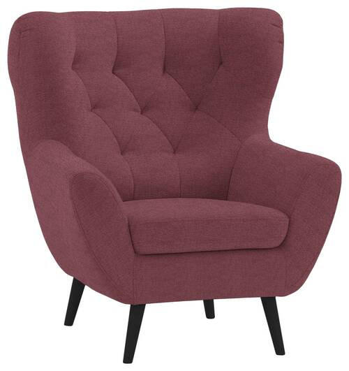 SESSEL in Mikrofaser Weinrot  - Anthrazit/Weinrot, Design, Holz/Textil (87/101/95cm) - Stylife