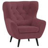 SESSEL in Mikrofaser Weinrot  - Anthrazit/Weinrot, Design, Holz/Textil (87/101/95cm) - Stylife