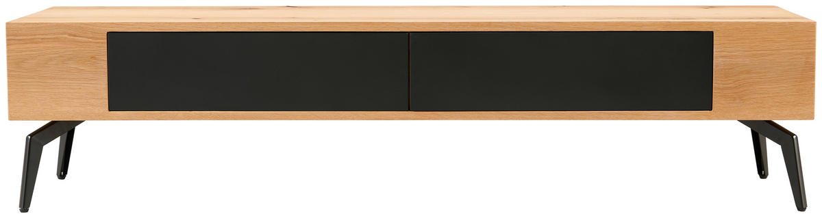 LOWBOARD  in 160/38/40 cm  - Schwarz/Naturfarben, Design, Holz/Metall (160/38/40cm) - Livetastic