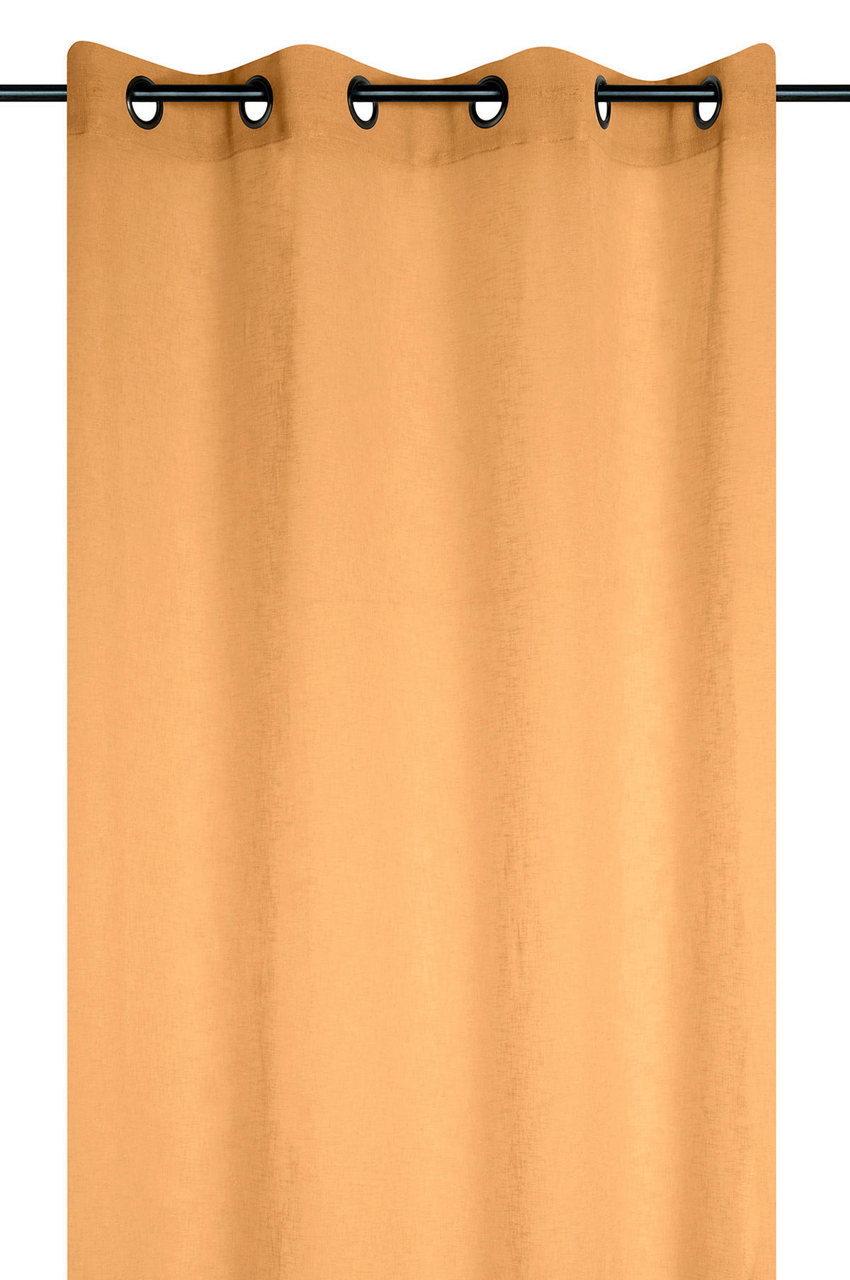 KONČANA ZAVESA  pol prosojno   140/260 cm  - gorčično rumena, Basics, tekstil (140/260cm)