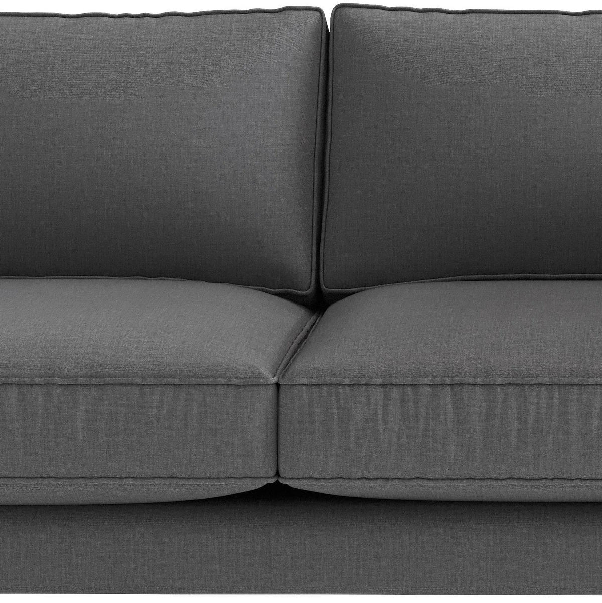 SITZGARNITUR in Flachgewebe Anthrazit  - Edelstahlfarben/Anthrazit, Design, Textil/Metall - Livetastic