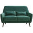 ZWEISITZER-SOFA in Textil Dunkelgrün - Dunkelgrün/Schwarz, Trend, Holz/Textil (135/86/80cm) - Carryhome ZWEISITZER-SOFA in Textil Dunkelgrün - Dunkelgrün/Schwarz, Trend, Holz/Textil (135/86/80cm) - Carryhome