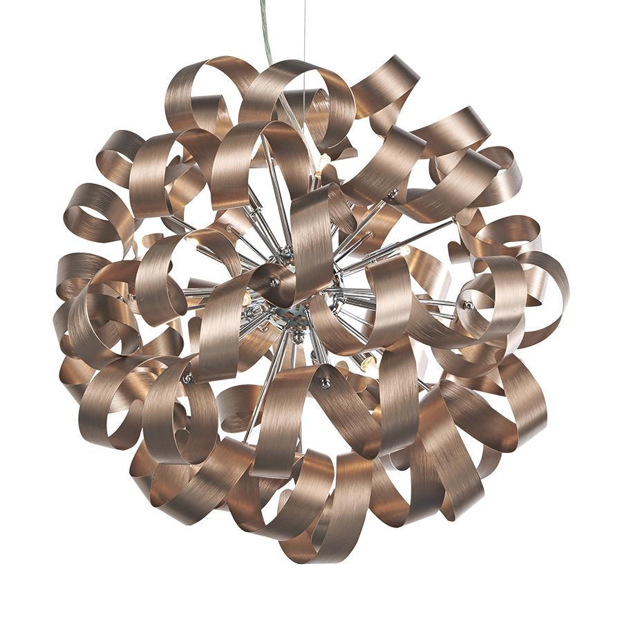 FÜGGŐLÁMPA  - króm/rézvörös, Basics, fém (60/120/60cm)