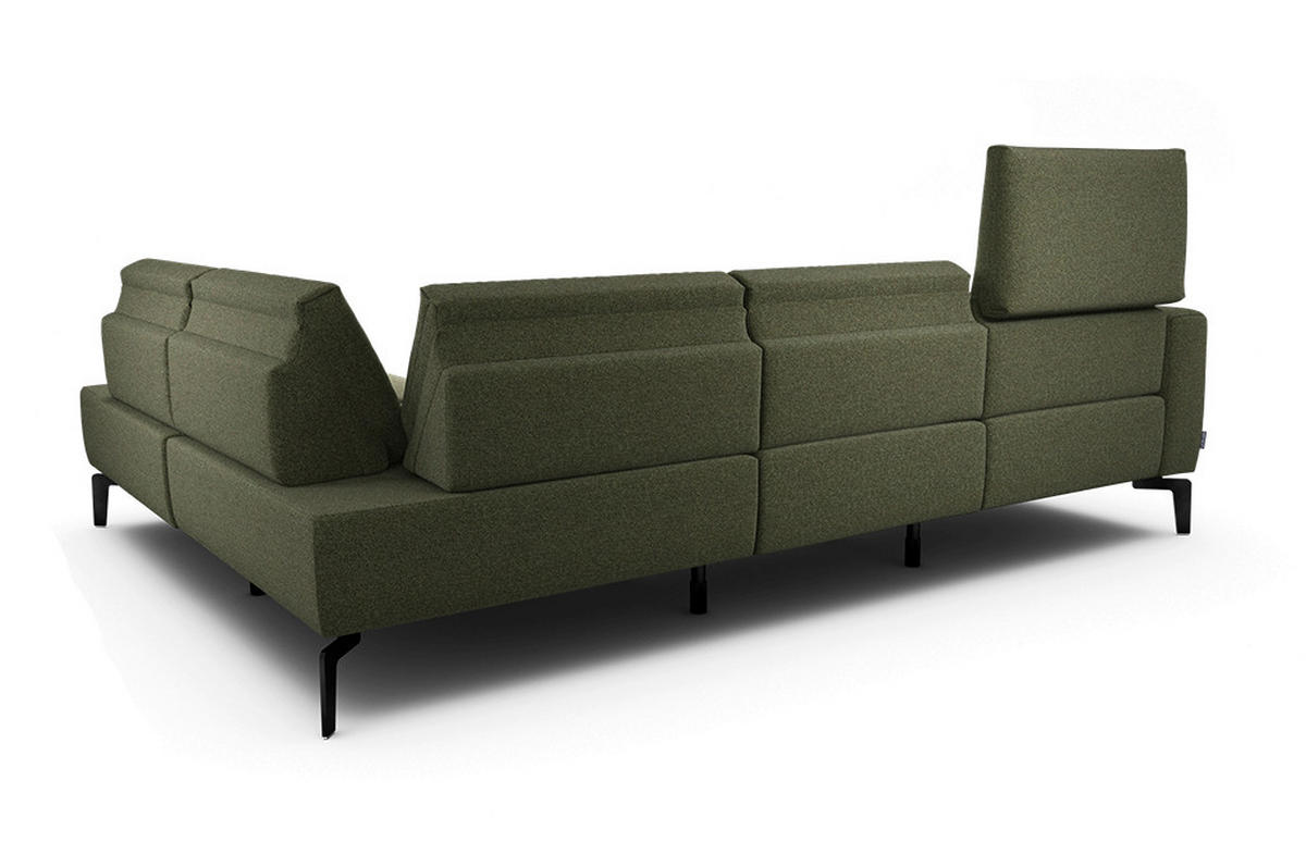 Freisteller von SENSOO ECKSOFA Cosy Waldgrün Samt.