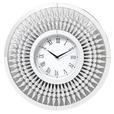 WANDUHR Schwarz, Silberfarben, Weiß  - Silberfarben/Schwarz, Trend, Glas (60cm) - Ambia Home