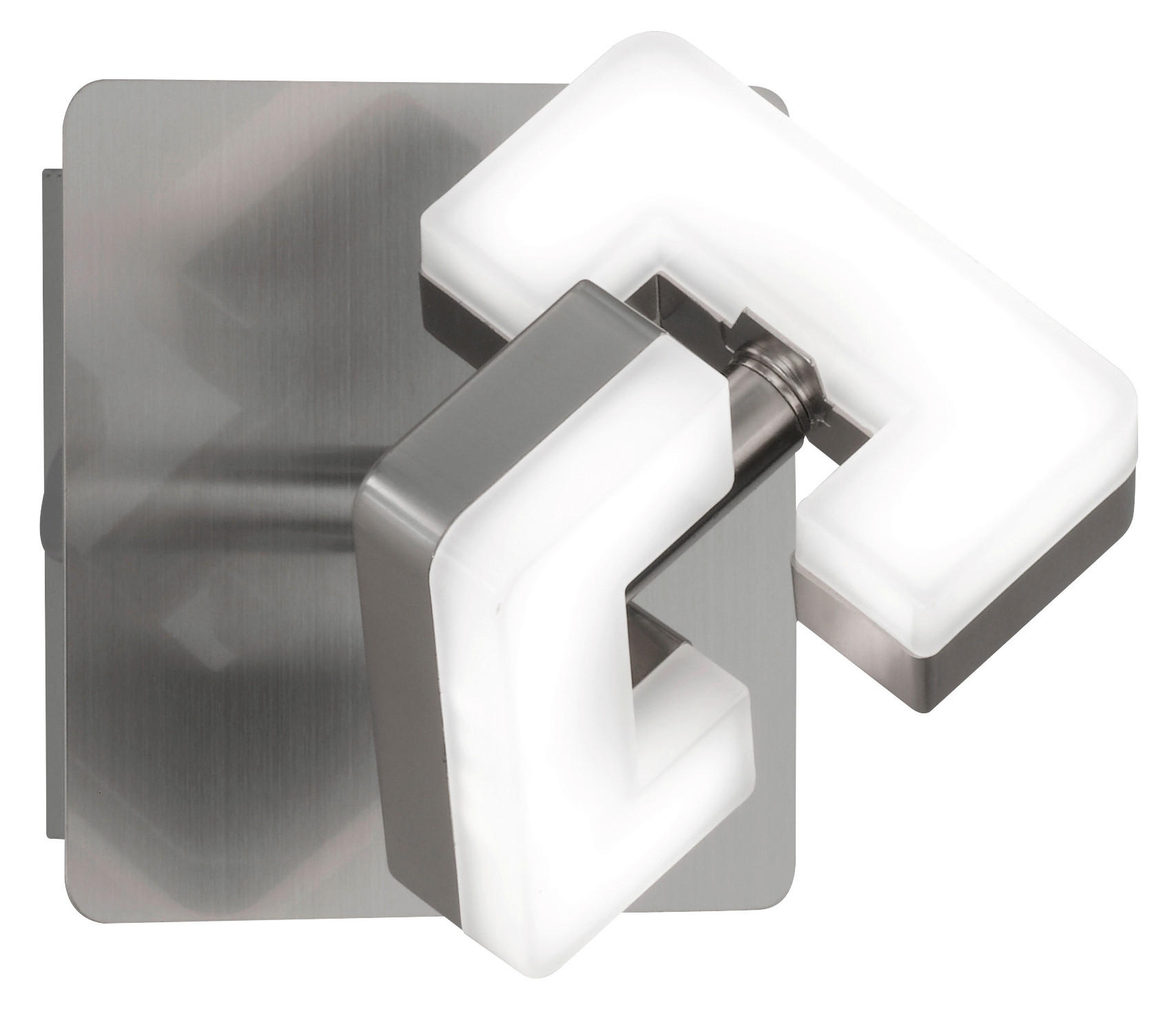LED-STRAHLER - Weiss/Nickelfarben, Basics, Kunststoff/Metall (10/10/12cm)
