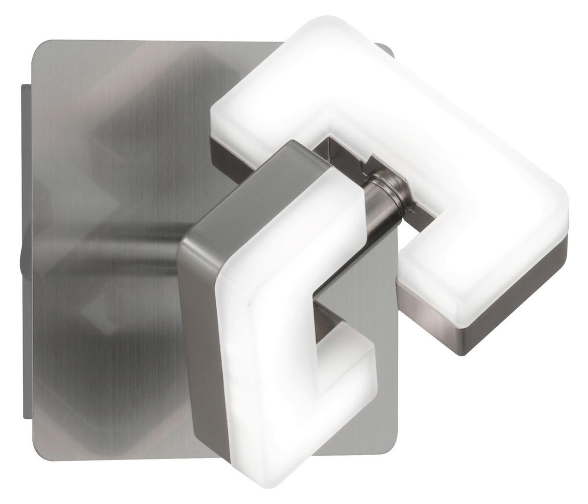 LED-STRAHLER - Weiss/Nickelfarben, Basics, Kunststoff/Metall (10/10/12cm)