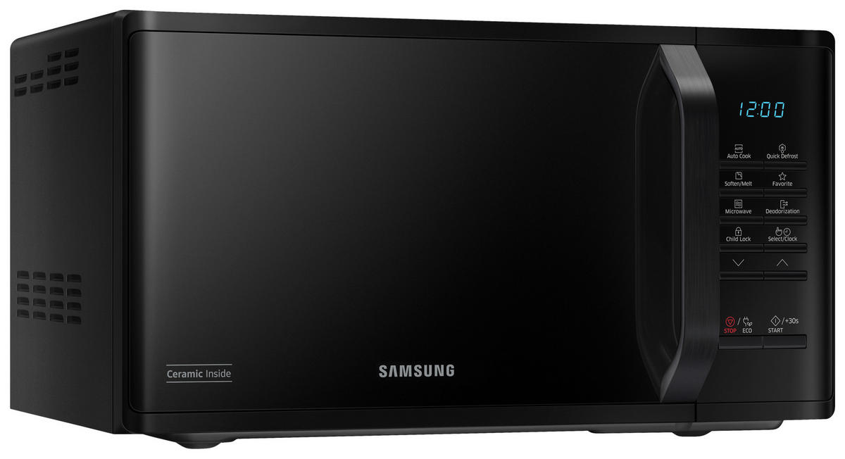 MIKROWELLE MS23K3513AK/EG  - Schwarz Hochglanz, Basics, Glas/Kunststoff (48,9/27,5/37,4cm) - Samsung