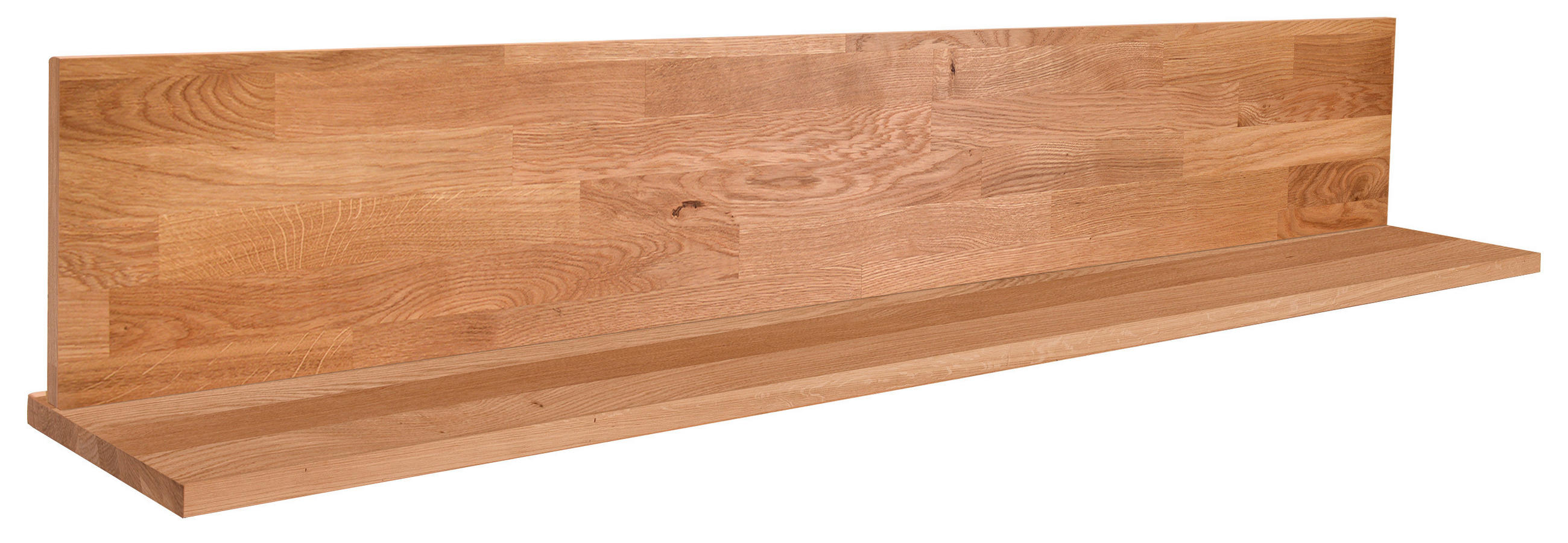 WANDBOARD Holz Wildeiche massiv Wildeiche  - Wildeiche, Natur, Holz (150/22/24cm) - Carryhome
