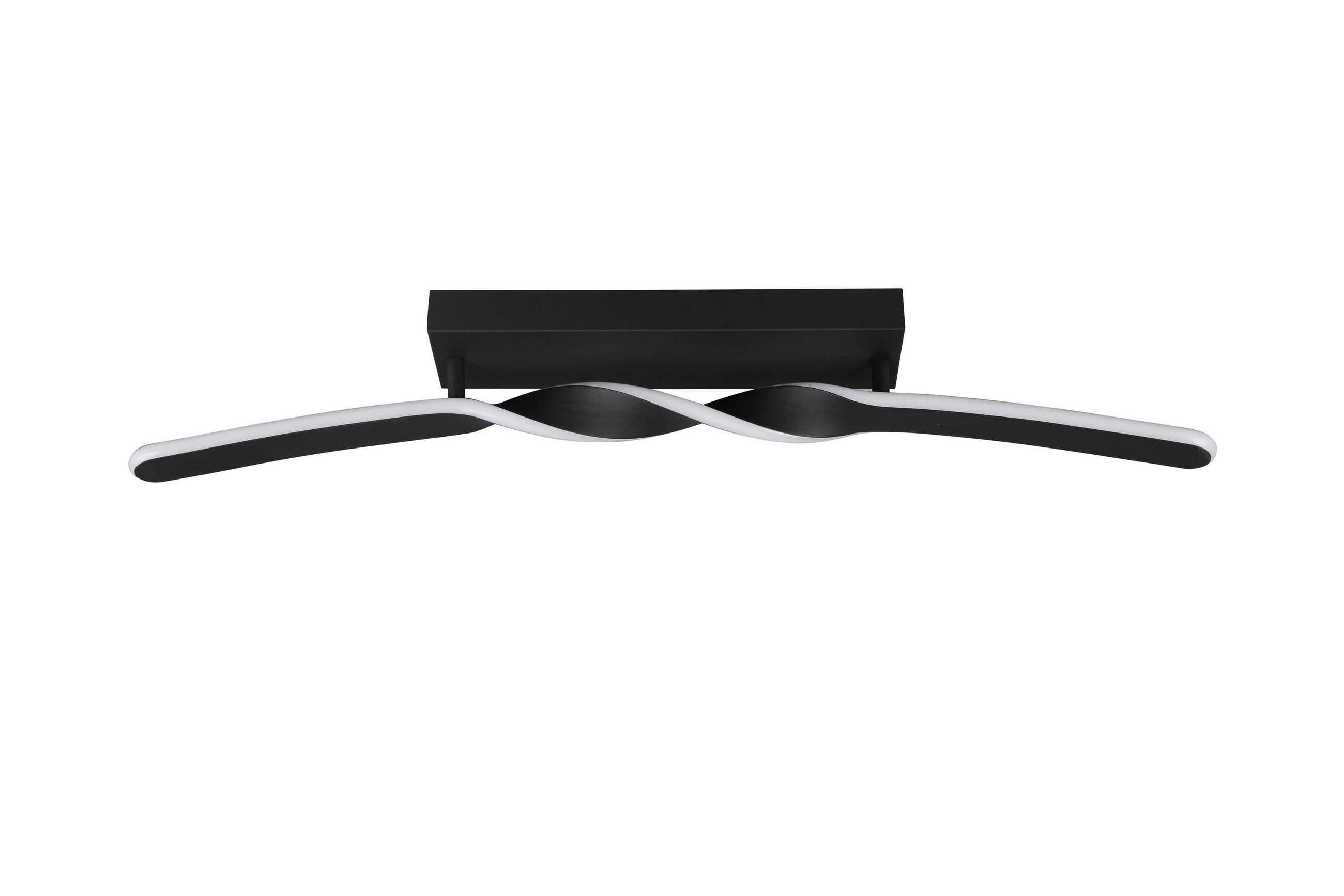 LED-DECKENLEUCHTE Ginko 79/12,5/9 cm   - Schwarz/Weiß, Design, Kunststoff/Metall (79/12,5/9cm)