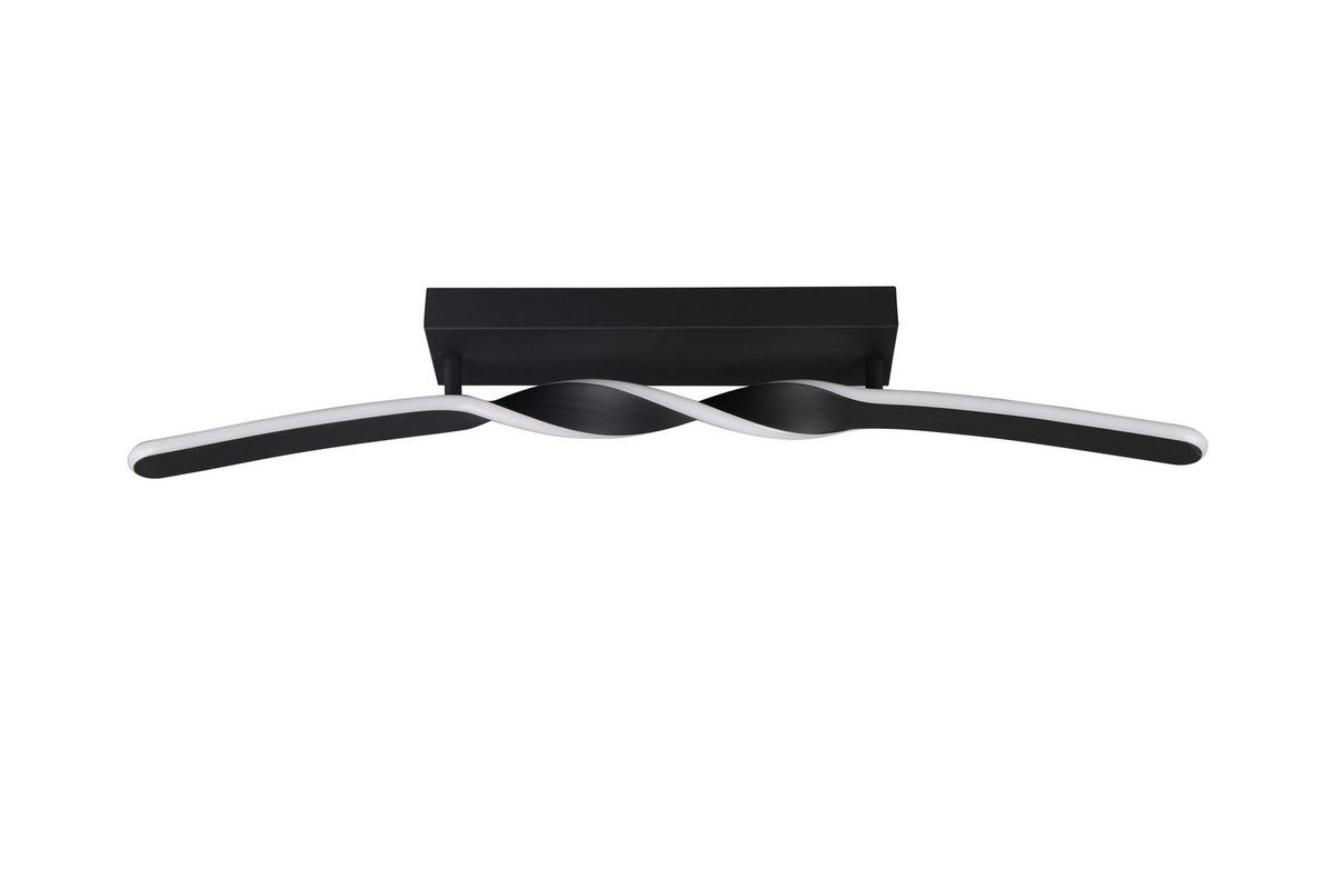 LED-DECKENLEUCHTE Ginko 79/12,5/9 cm   - Schwarz/Weiß, Design, Kunststoff/Metall (79/12,5/9cm)