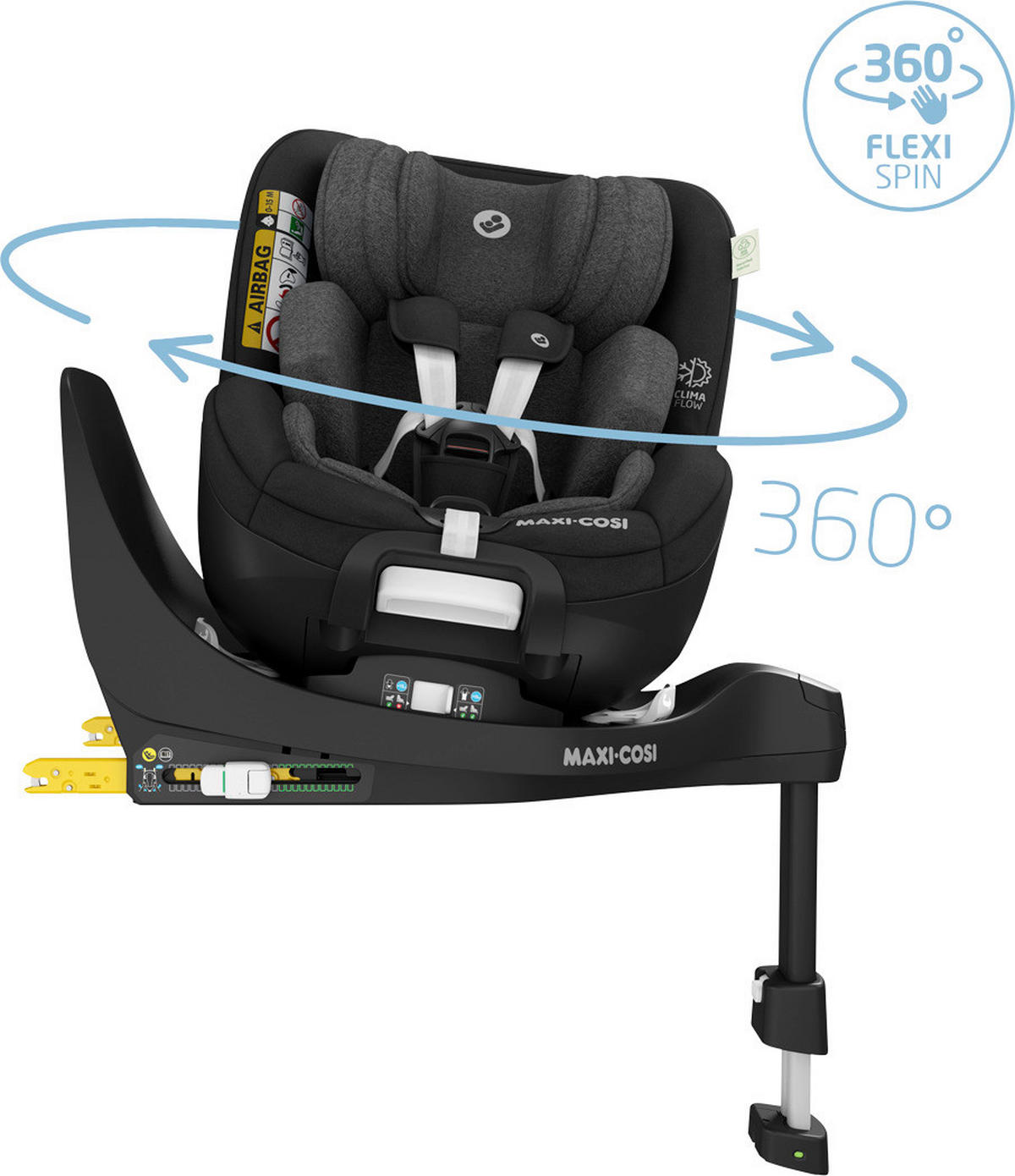 AUTO-SEDIŠTE ZA DECU  Mica Pro Eco  - crna, Osnovno, tekstil/metal (44,2/64,8/68,3cm) - Maxi-Cosi