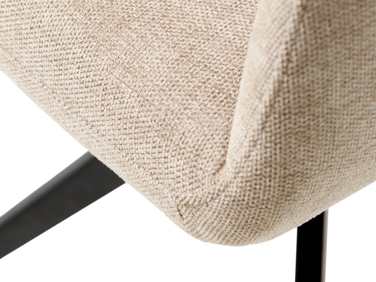 ARMLEHNSTUHL  in  - Sandfarben/Beige, MODERN, Textil/Metall (57,5/88/62cm) - Livetastic