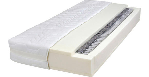 TASCHENFEDERKERNMATRATZE 140/200 cm Höhe ca. 25 cm  - Weiß, Basics, Textil (140/200cm) - Sleeptex