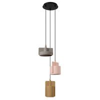HÄNGELEUCHTE NINJA 25/25/120 cm   - Multicolor/Schwarz, Design, Stein (25/25/120cm) - Lucide