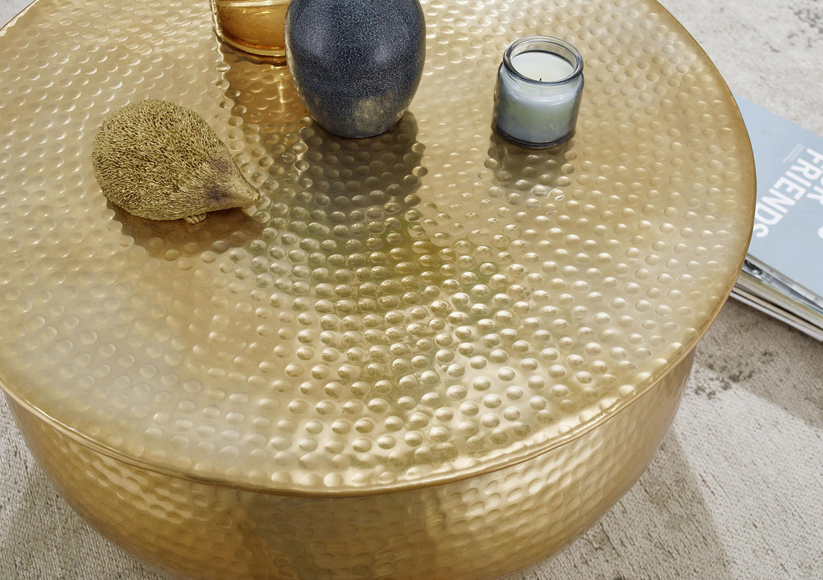DOHÁNYZÓASZTAL fém 60/60/30,5 cm   - arany, Lifestyle, fém (60/60/30,5cm) - MID.YOU