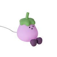 NACHTLICHT Aubergine 10/13/13,8 cm   - Violett/Grün, Trend, Kunststoff (10/13/13,8cm) - Novel