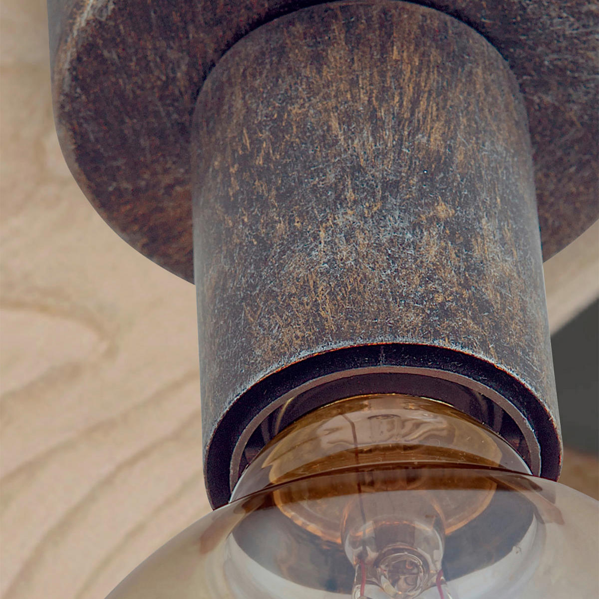 DECKENLEUCHTE Retro 8/8,5 cm   - Bronzefarben, LIFESTYLE, Metall (8/8,5cm)