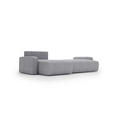 ECKSOFA in Cord Grau  - Schwarz/Grau, MODERN, Kunststoff/Textil (150/245cm) - Carryhome