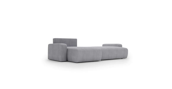 ECKSOFA in Cord Grau  - Schwarz/Grau, MODERN, Kunststoff/Textil (150/245cm) - Carryhome